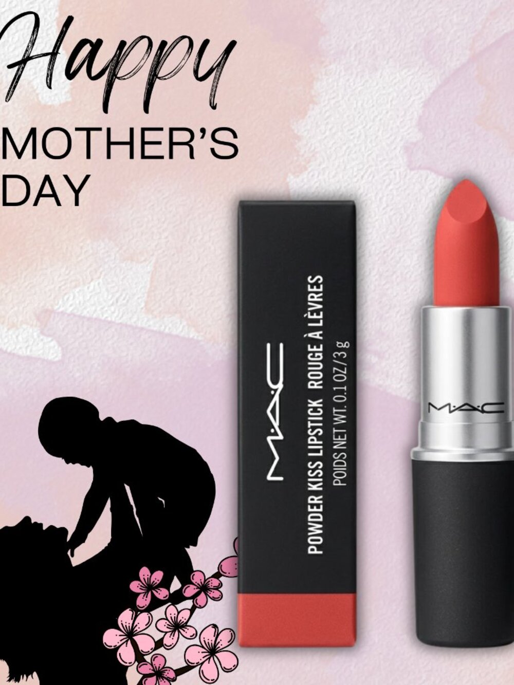 MAC Powder Kiss Lipstick 916 Devoted To Chili 0.1 oz